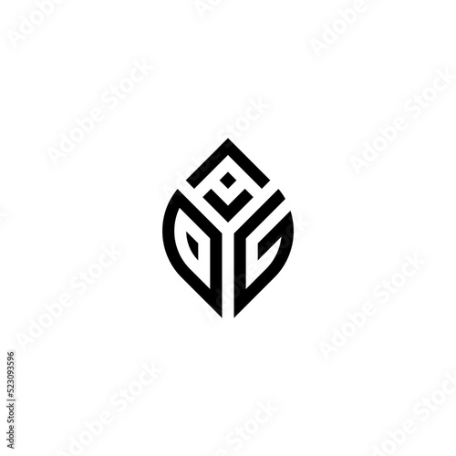 Initial Letter ADG Abstract Leaf Logo Design Symbol
