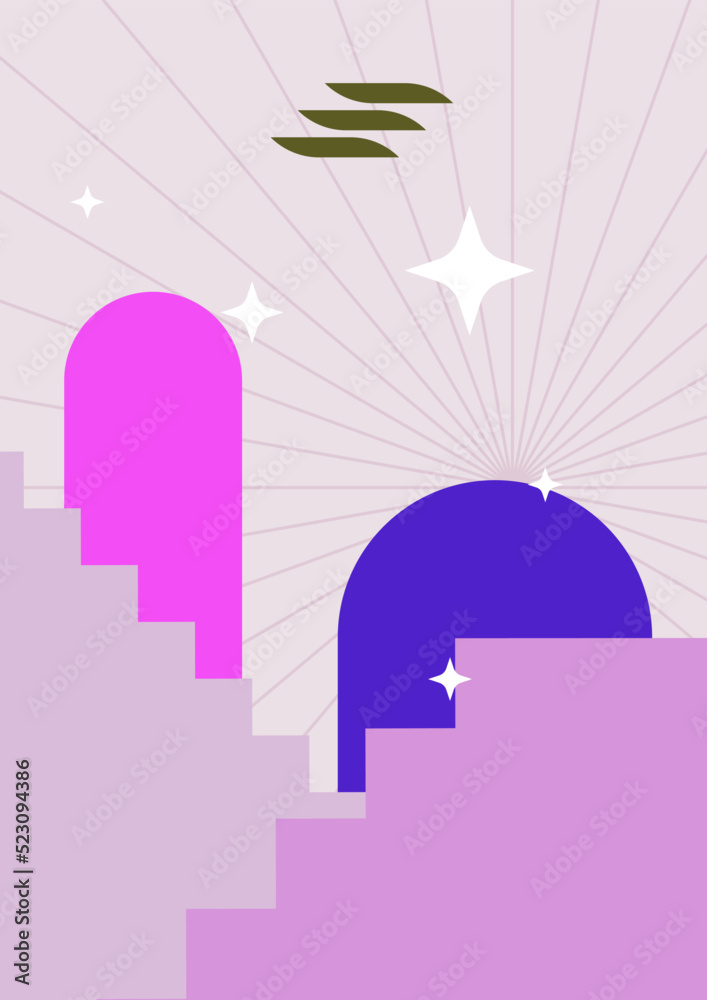 Modern minimalist abstract aesthetic illustrations. Bohemian style wall decor. Collection of contemporary artistic posters. Modern minimalist abstract aesthetic illustrations. Bohemian style wall decor. Collection of contemporary artistic posters.