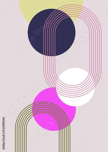 Modern minimalist abstract aesthetic illustrations. Bohemian style wall decor. Collection of contemporary artistic posters.