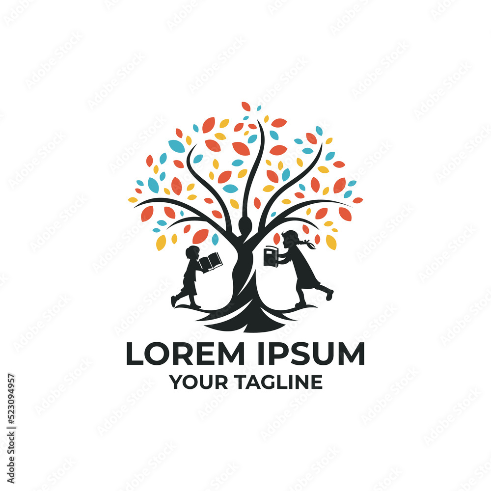 learning children logo vector design template learning children logo vector design template