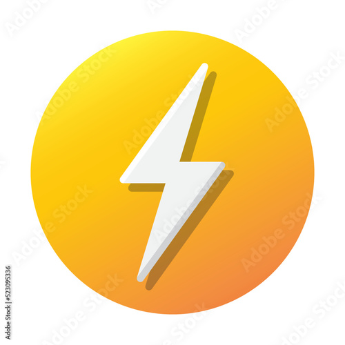 Free Download Energy lightning flat icon. Lightning, electric power Vector illustration - GFXLoad