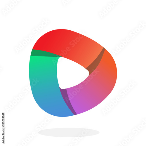 Free Download Play Logo symbol. Video or Music player Vector illustration - GFXLoad