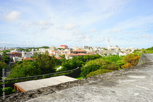 Foto Stone Wall or Fortress of Shuri Castle in Naha, Okinawa, Japan - 日本 沖縄 那覇 首里城 城壁