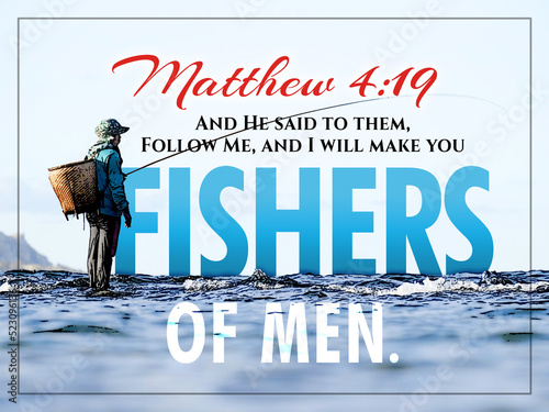 Canvastavla Fishers of Men Matthew Verse