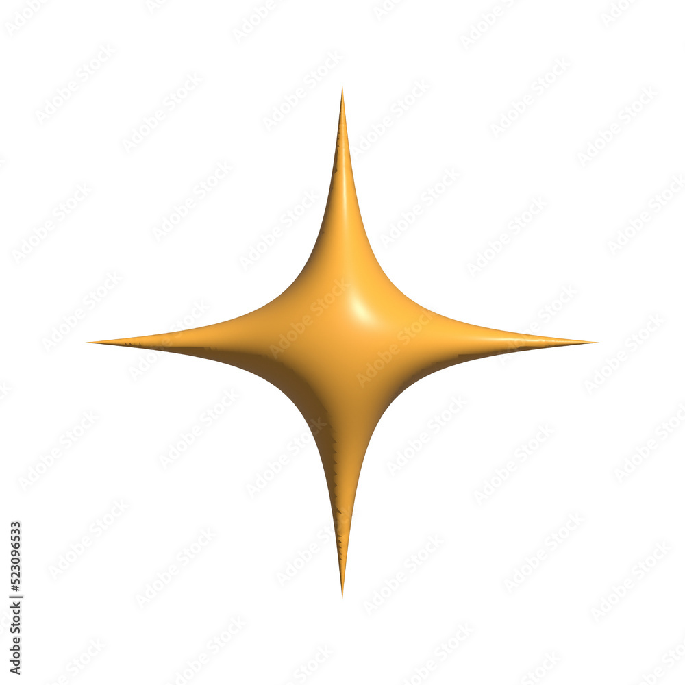 3d Rendering Star Icon on transparent background 3d Rendering Star Icon on transparent background