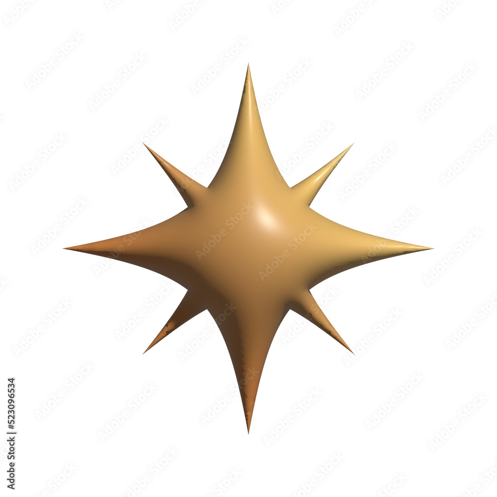 3d Rendering Star Icon on transparent background 3d Rendering Star Icon on transparent background
