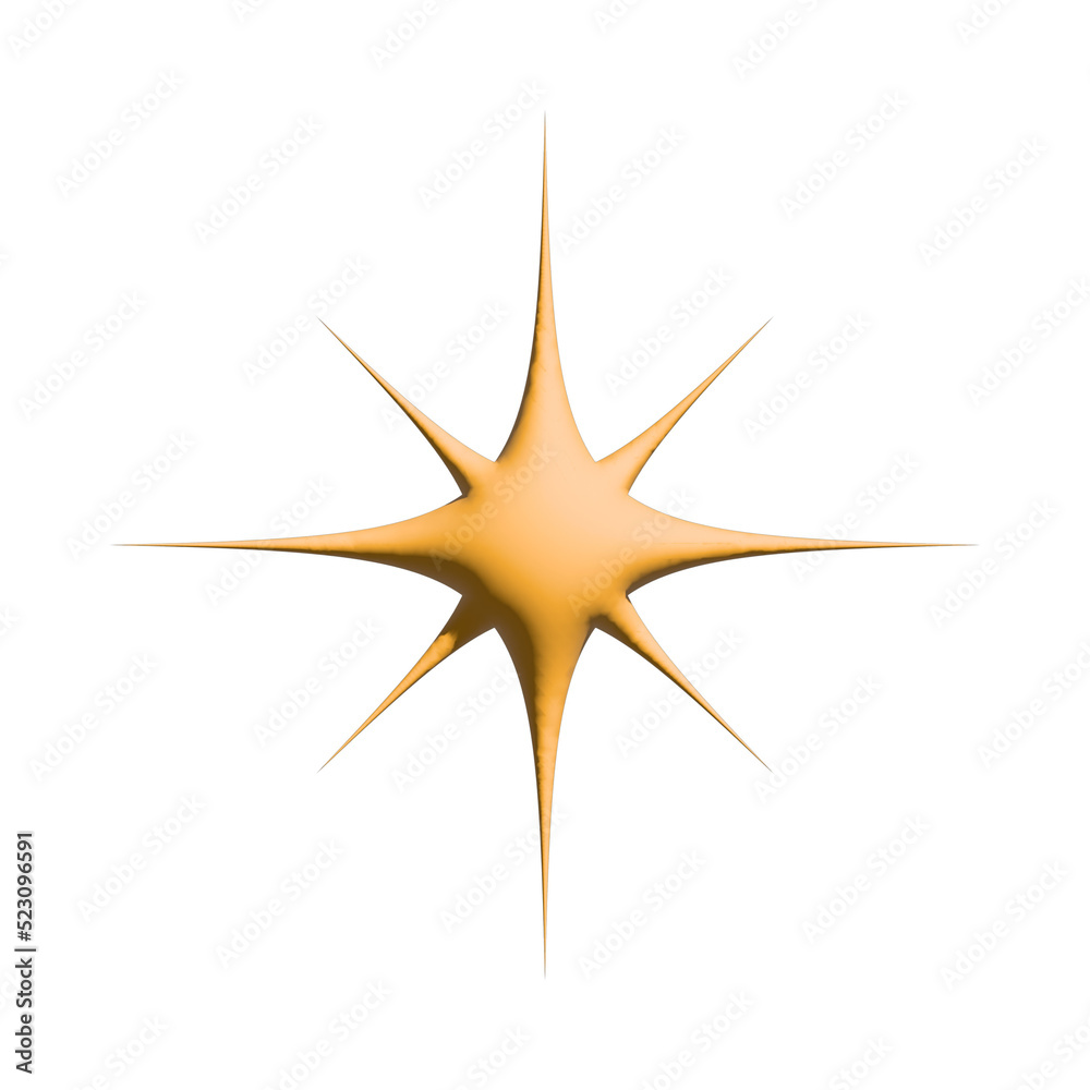 3d Rendering Star Icon on transparent background 3d Rendering Star Icon on transparent background