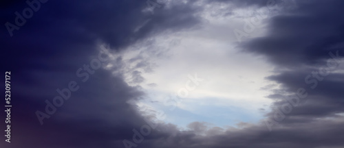 View of Dramatic Cloudscape during a colorful sunset or sunrise. Taken in Utah, USA. Nature Background