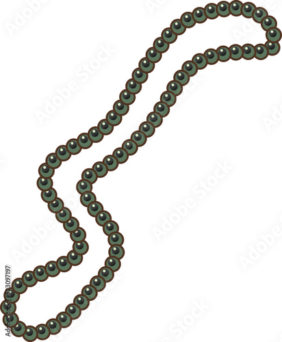 シンプルな黒真珠のネックレス