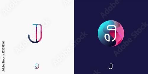 Letter J in futuristic, sophisticated and techy style. A simple but eye-catching logo, that is very suitable for technology companies such as cryptocurrencies, internet, computers, AI