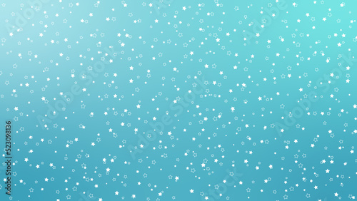 角丸の星と星線がランダムに散らばる背景素材（星小）,ブルーグリーン