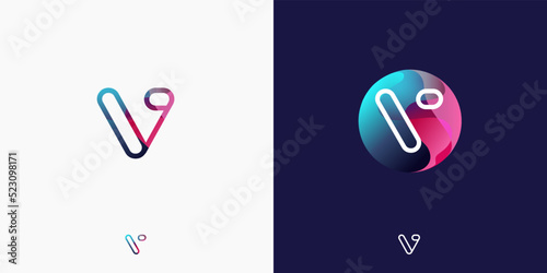 Letter V in futuristic, sophisticated and techy style. A simple but eye-catching logo, that is very suitable for technology companies such as cryptocurrencies, internet, computers, AI