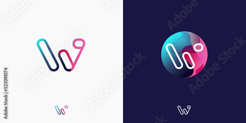 Letter W in futuristic, sophisticated and techy style. A simple but eye-catching logo, that is very suitable for technology companies such as cryptocurrencies, internet, computers, AI