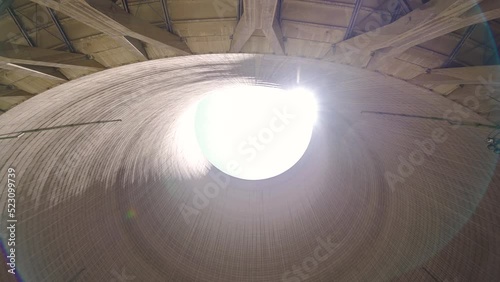 Inside view of the cooling tower.
Inside of the Cooling Tower at the power plant.
