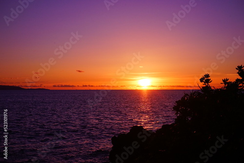 Beautiful Sun down, Sunset at Beach in Ishigaki-jima Island, Okinawa, Japan - 日本 沖縄 石垣島 琉球観音埼灯台 海 夕日 © Eric Akashi