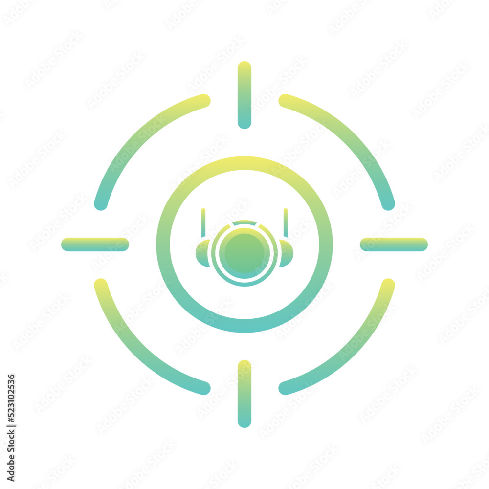target astronaut logo gradient design template icon element target astronaut logo gradient design template icon element