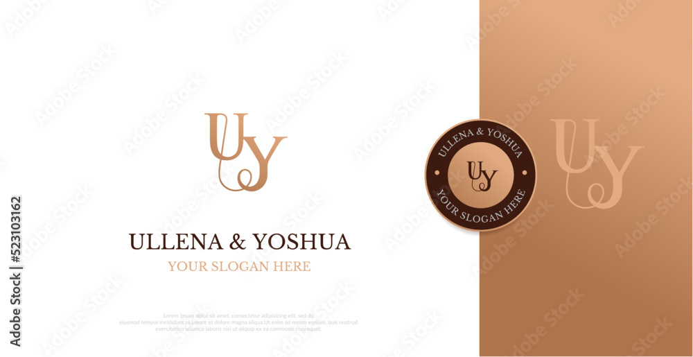 Initial UY Logo Design Vector
