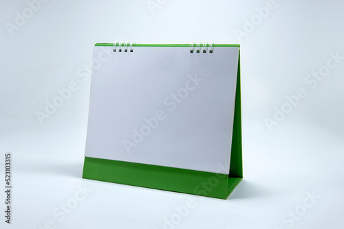 Blank paper desk spiral calendar 