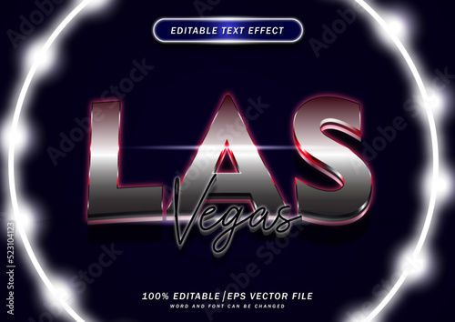 Photography Las vegas text style effect editable