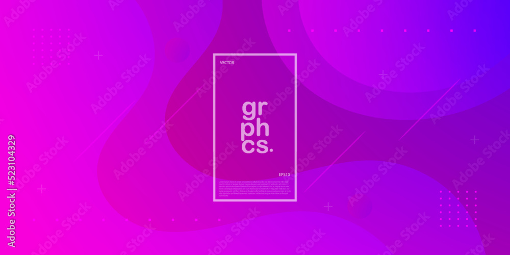 Modern colorful purple and pink gradient background with dynamic wave shapes. Abstract template and modern stylish texture. Eps10 vector illustration
