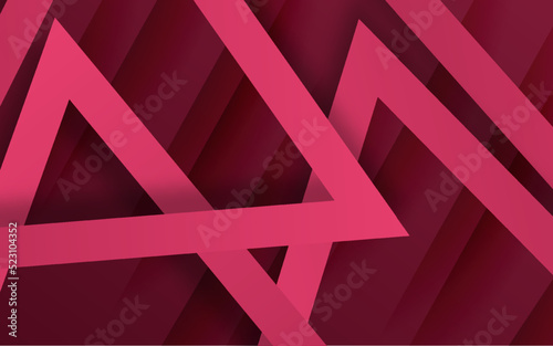 Abstract triangle shape red colors background