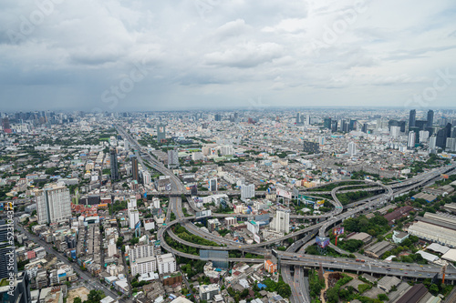 top view of the city, building of bangkok, cityscape © waranyu
