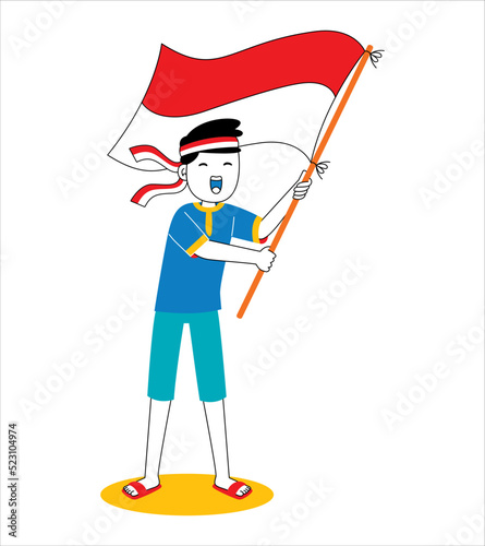 Indonesia Independence Day Vector Illustration
