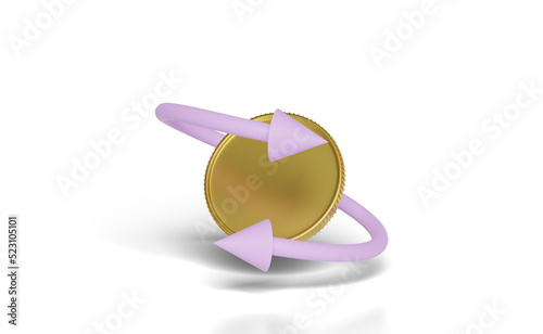 Obraz na plátně 3d coin isolated