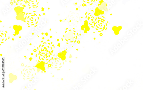 Light Green, Yellow vector background with abstract shapes.