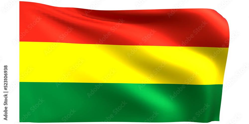 Flag of Bolivia 3d render. Flag of Bolivia 3d render.