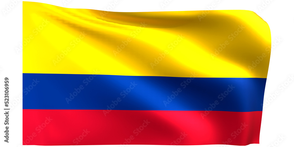 Fototapeta premium Flag of Colombia 3d render.