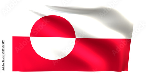 Free Download Flag of Greenland 3d render. - GFXLoad