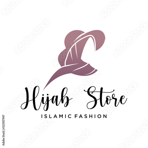 hijab women fashion logo design,Muslim women fashion logo design, veiled women, women's scarf