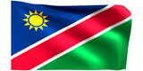 Flag of Namibia 3d render.