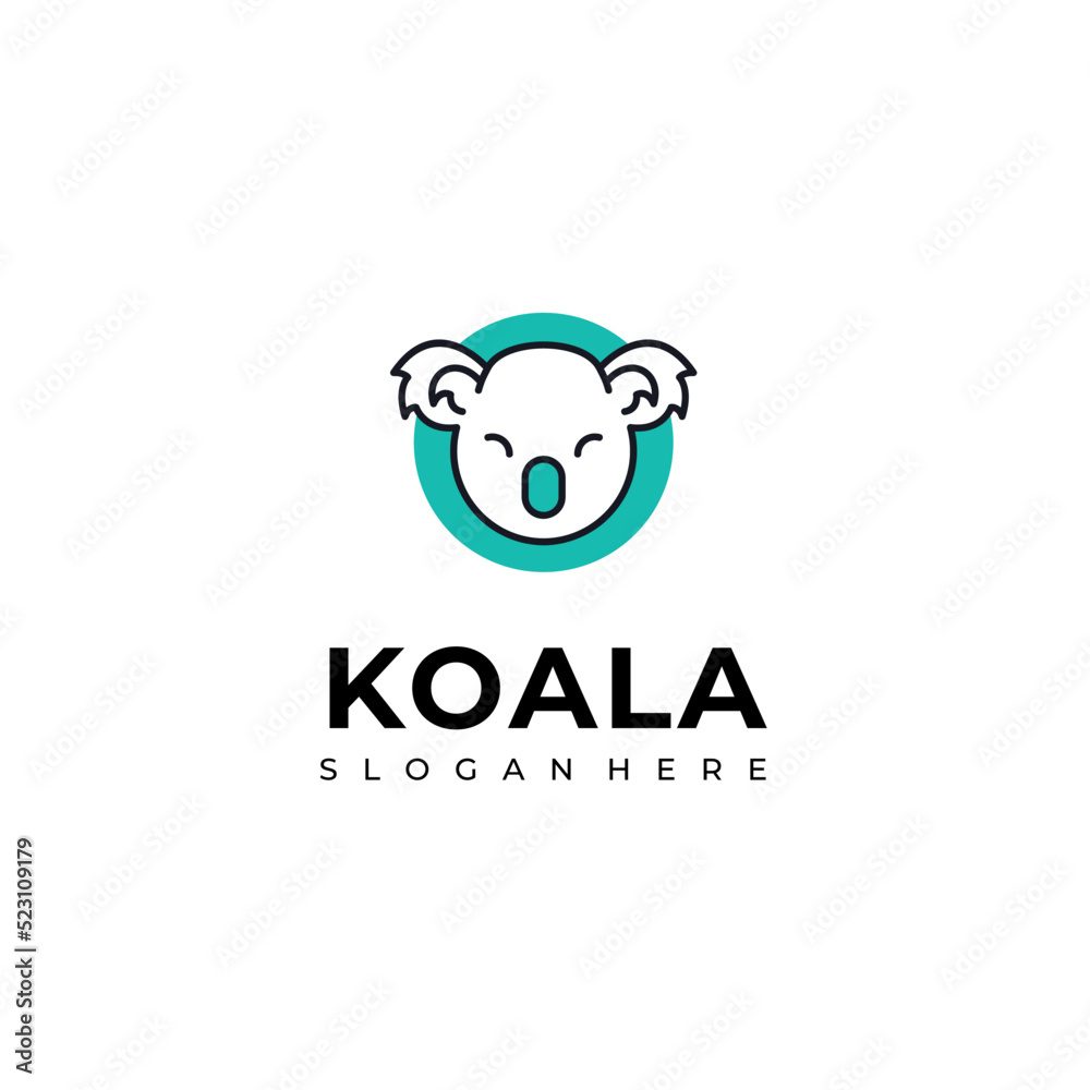 head koala logo design