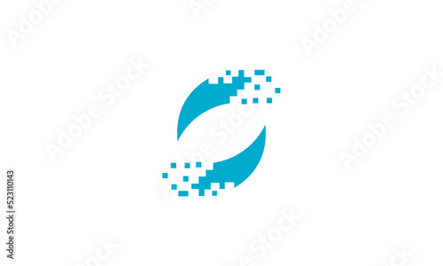 Illustration letter S pixel vector logo symbol illustration design icon sign idea template element