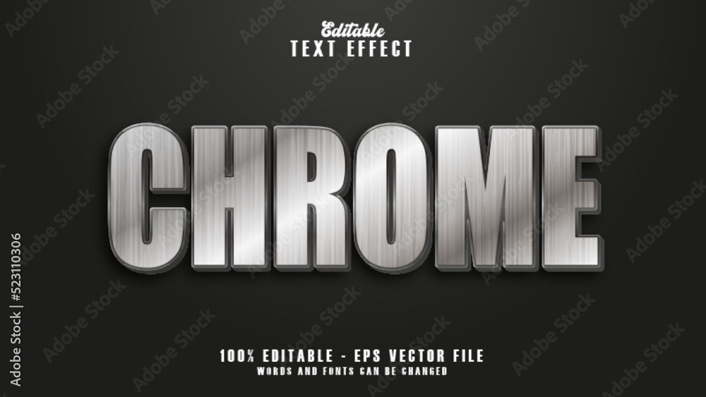 3D Chrome Text Effect