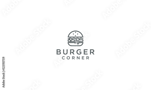Fototapeta Naklejka Na Ścianę i Meble -  Burger Logo