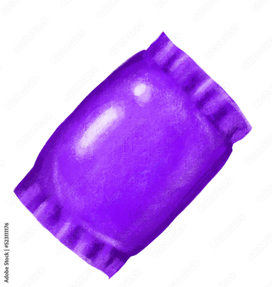Colorful Candy pouch package wrap hand drawn illustration Colorful Candy pouch package wrap hand drawn illustration