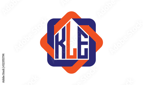 KLE three letter real estate logo with home icon logo design vector template | construction logo | housing logo | engineering logo | initial letter logo | minimalist logo | property logo | photo