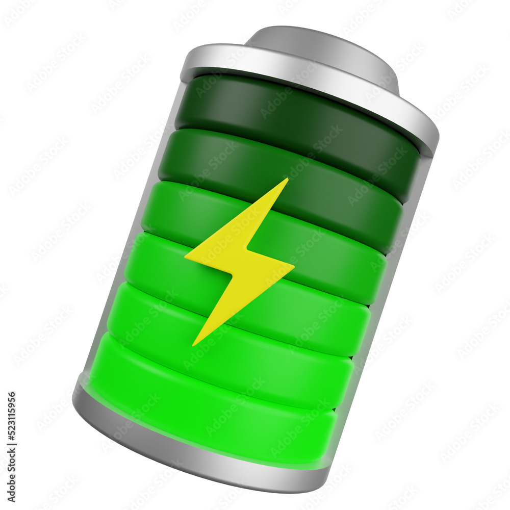 battery charge 3d render icon battery charge 3d render icon