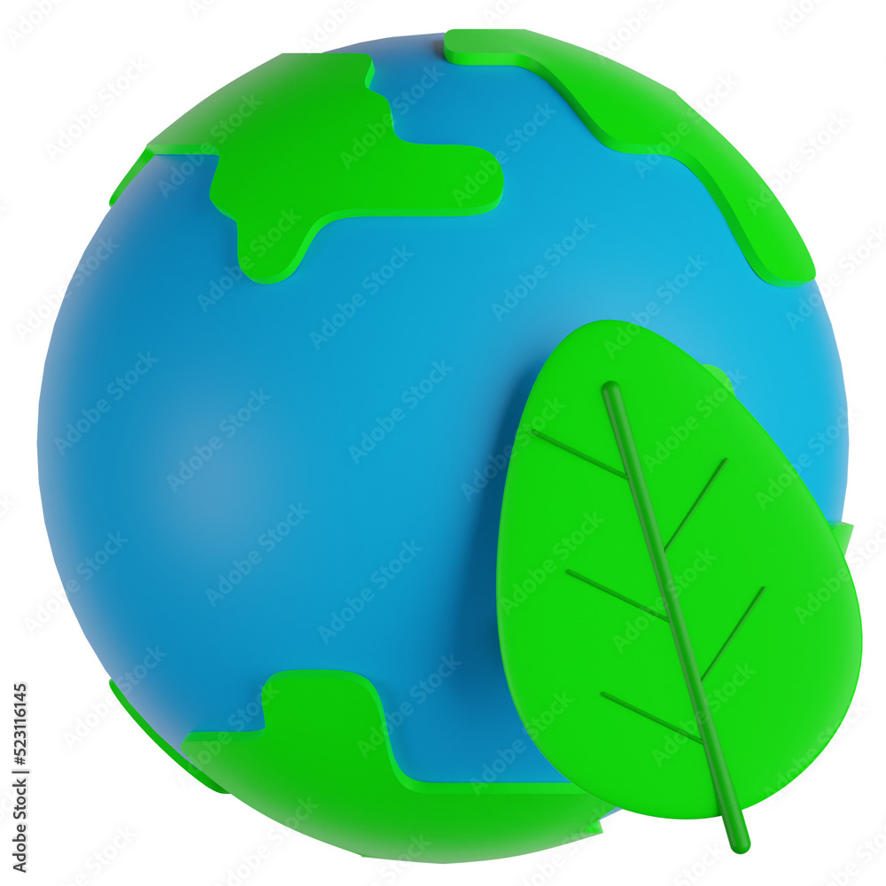 eco friendly earth 3d render icon eco friendly earth 3d render icon