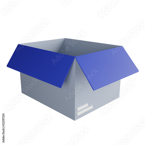 open package 3d render icon