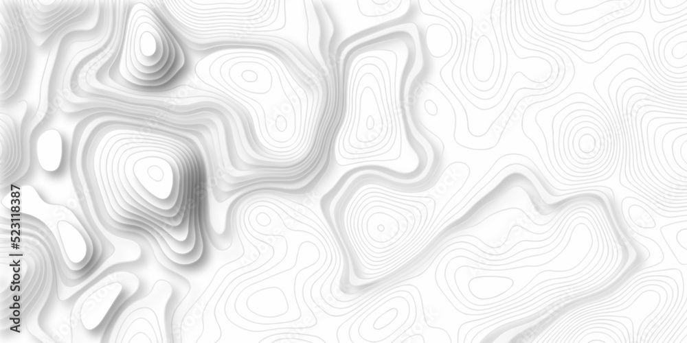 Black and white Topographic map. Geographic mountain relief. Abstract lines background. Contour maps. Vector illustration, Topo contour map on white background, Topographic contour lines vector map.