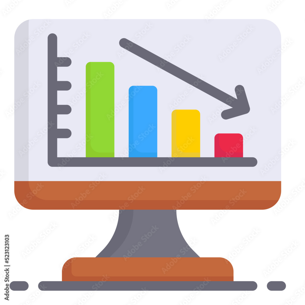 decrease flat icon decrease flat icon