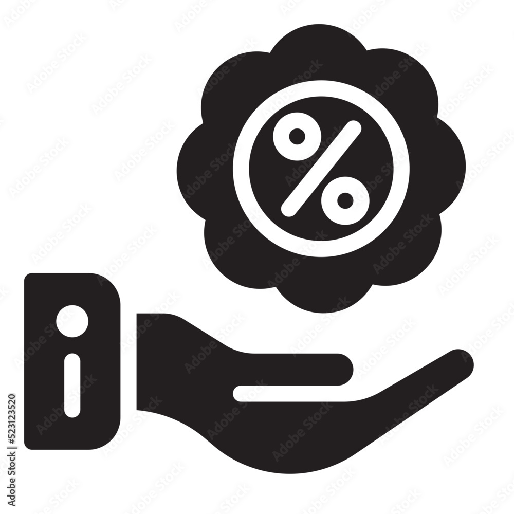 discount glyph icon discount glyph icon