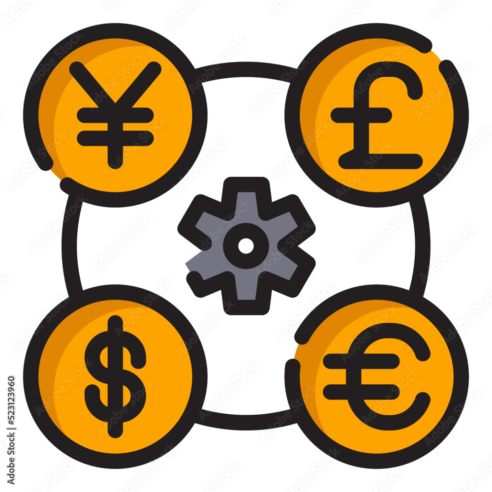currency line icon currency line icon