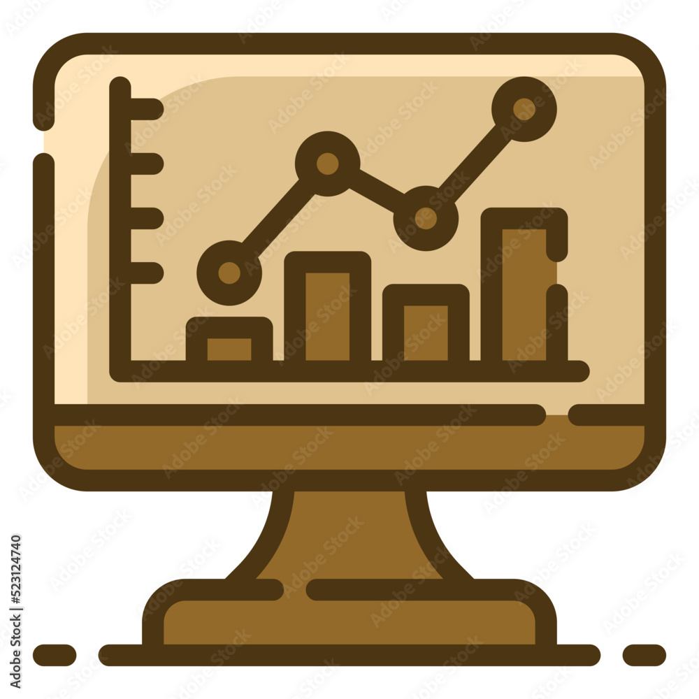 line graph gradient icon line graph gradient icon