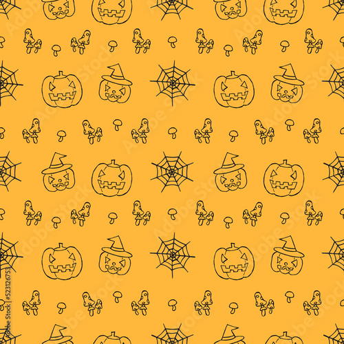 Wallpaper Mural Halloween watercolor seamless pattern. For greeting cards, stationery, wrapping paper, wallpaper, splash screen, social media, etc Torontodigital.ca