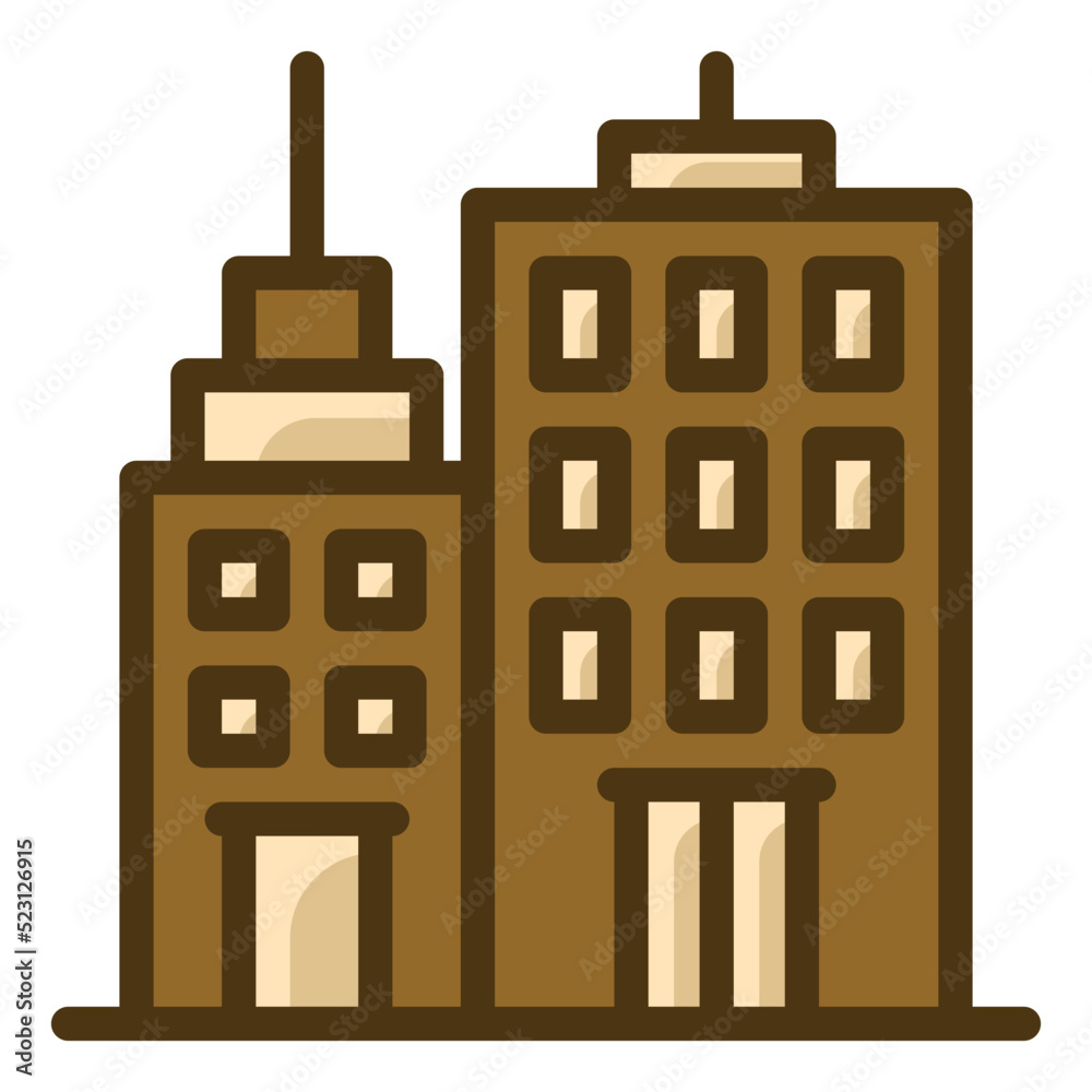 Obraz premium building gradient icon